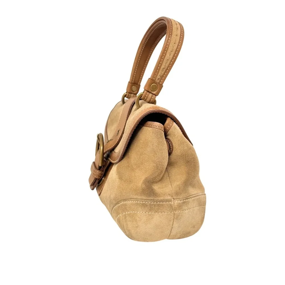 Coach Soho Top Handle Satchel Tan Suede Limited Edition 2005 Vintage 9672‎